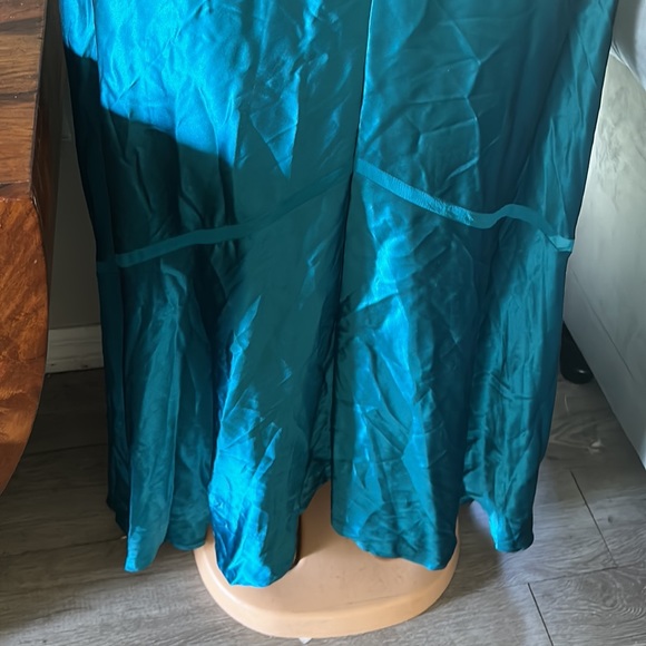 Silk Maxi Dress Turquoise - Picture 3 of 5